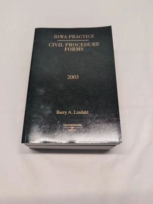 Iowa Practice Civil Procedure Forms 2003 Books 9 & 10 Barry A. Lindahl  - Image 1 of 4