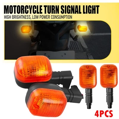 4PC Rear Amber Lamps Turn Signal Lights For BMW F650GS F650CS F650ST G650GS EAAE - Image 1 of 4