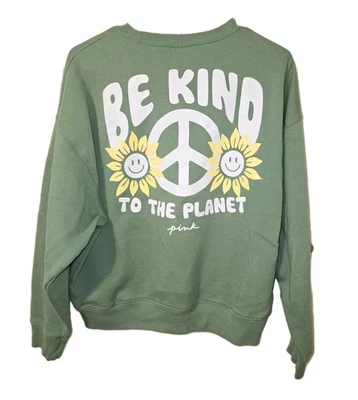 Victoria Secret BE KIND PINK VS Sudadera Be Kind to the Planet Pullover Pequeño Foto 1 de 4
