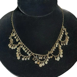 De Colección Tono Bronce Mini Collar Moneda Metálico En Niveles Delicado Boho Pirata Disfraz - Imagen 1 de 6