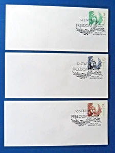FDC Cover 2018 Set of 3 Statue of Freedom Stamps ($1,2,5) Pictorial FDOI Cancel - Picture 1 of 4