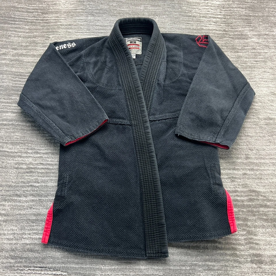 UFC Gi Top Talla 1 Juvenil Juego Jiu Jitsu BJJ Brasileño MMA Negro Foto 1 de 4