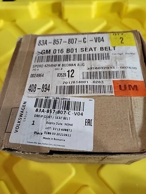 2019-2024 奥迪 Q3 S 线后中心座椅皮带收回器 83A857807-C-V04 全新原始设备制造商 — 第 1/4 张图片