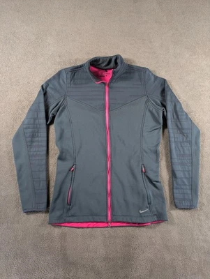Chaqueta de golf Nike para mujer LT gris ajuste térmico forrada de lana rendimiento de gira cremallera completa Foto 1 de 4