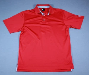 FootJoy FJ  Golf Polo Shirt Mens Red Short Sleeve Collar Solid Performance Sz M - Picture 1 of 10