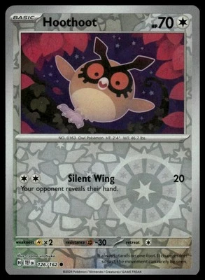 SV05: Temporal Forces #126/162 Hoothoot Reverse Holo - Image 1 of 2