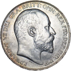 1902 Crown - Edward VII British Silver Coin - Superb - Picture 1 of 2