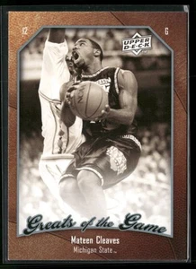 2009-10 Upper Deck Grandi del Gioco #85 Mateen Cleaves - Foto 1 di 2