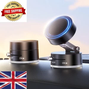 Electric Vacuum Magnetic Car Phone Holder Mount 360° Suction Cup Stand - Picture 1 of 21