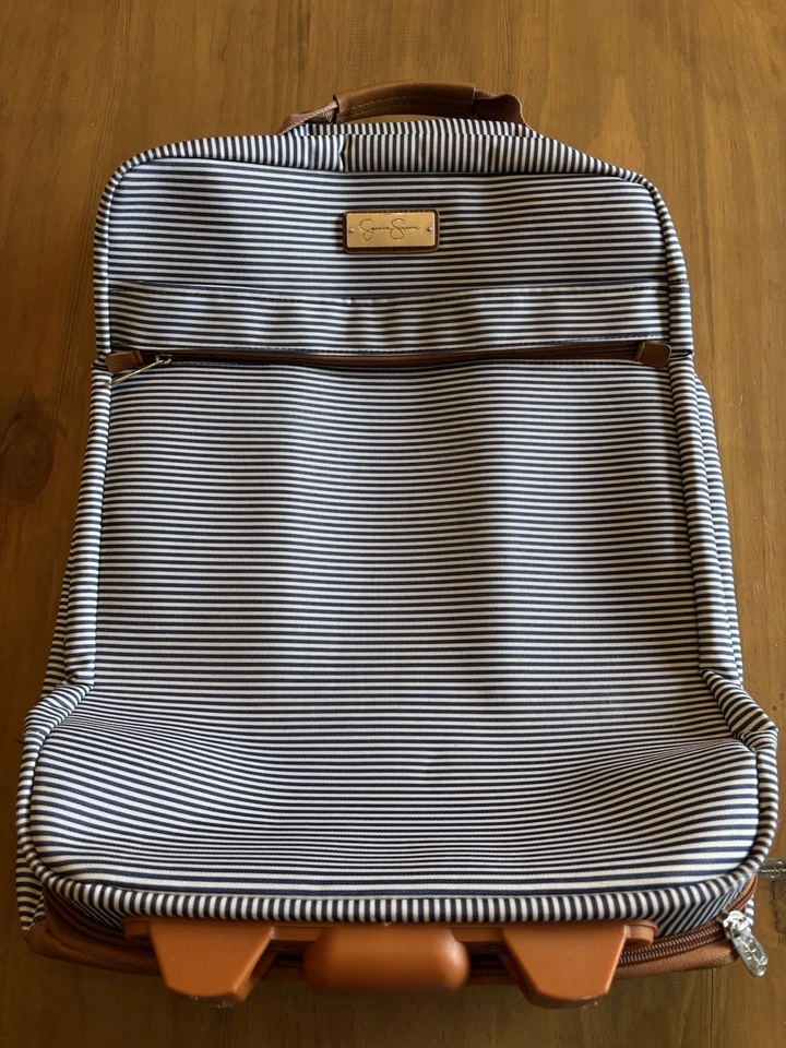 Jessica Simpson Striped Carry-on Suitcase - Image 1 of 4