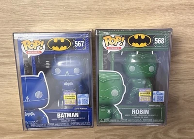 Pop! Batman & Robin (Blueprint Deco) with Pop! Protector  | SDCC 2025 | - Image 1 of 4