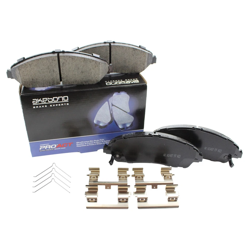 Akebono ProACT Front Ceramic Disc Brake Pad Set For Acura MDX ZDX Honda Pilot - Image 1 of 4