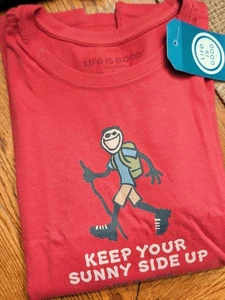 Life Is Good SS Red Crusher Tee KEEP YOUR SUNNY SIDE UP Wander Tshirt Gr. S Neu - Bild 1 von 16