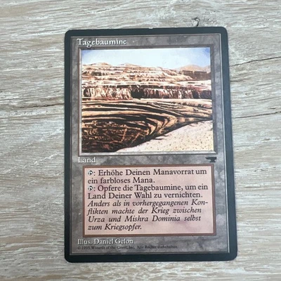 MTG Renaissance Tagebaumine German Black Strip Mine Magic Card - Image 1 of 4