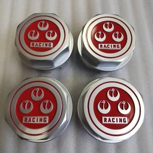 RS WATANABE OCTAGON Type Wheel Center Caps SILVER SET of 4 Φ70-H23 NEW JAPAN - Picture 1 of 8