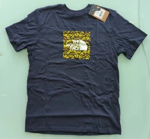 THE NORTH FACE Mens Boxed in Graphic Aviator Navy T Shirt Sz L NF0A475ARG1 - Picture 1 of 8