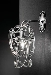 Wall Light Classic With Crystal Clear Polished Chrome - Picture 1 of 1