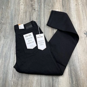 DU/ER Duer Damengröße 27 x 31 schwarz Performance Denim hoher Bund Taper NEU - Bild 1 von 15