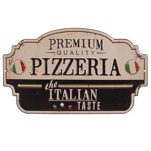 Blechschild 40 x 24 cm Pizzeria Pizza PREMIUM Quality Italien Retro Vintage sign - Bild 1 von 7