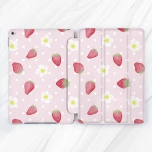 Cute Pink Strawberry Summer Case For iPad 10.2 Air 3 4 5 Pro 9.7 11 12.9 Mini - Picture 1 of 6