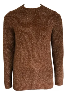 Mens Brown Cable Knit Thick Chunky Jumper Size XL RRP £35 - Picture 1 of 13