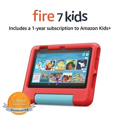 Amazon Fire 7 Kids Edition Tablet Tab 2022 11th Gen with stand for Educational - Image 1 of 4