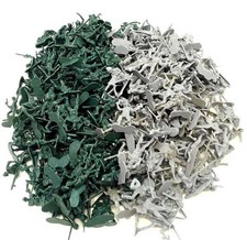 500 pc - Army Men Toy Soldiers Military Gray Green Colors