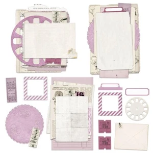 49 Market Vintage Artistry Lilac Ephemera Stack- NEW - Picture 1 of 2