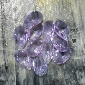 Faceted Teardrop Glass Pendants, 22x13x7mm, 10 pieces, Lilac - Bild 1 von 3