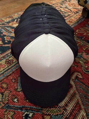 Lote de 15 sombreros de sarga de cinco paneles Fahrenheit blancos en blanco 100 % algodón Trucker 356 Foto 1 de 4