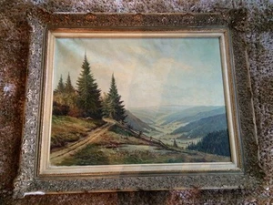 Ölbild Landschaftsbild, ggf auch ohne Rahmen. - Bild 1 von 2