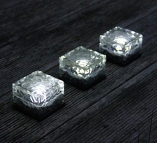 Frostfire Solar Ice Rocks - Path and garden solar lights (Set of 3), New, Free S