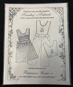PRIMROSE LANE “Townley’s Tabards” PATTERN PL-006 Sz. (2-6) NEW, UNCUT, FF - Picture 1 of 2