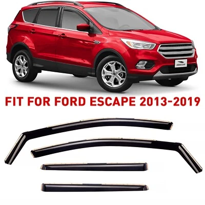 Защита от дождя вентиляционные козырьки козырек для 2013-2019 Ford Escape НЕБЬЮЩИЕСЯ - Изображение 1 из 4