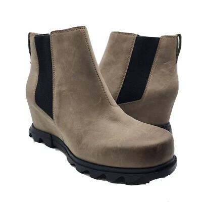 Botas de mujer SOREL Joan Of Arctic Wedge marrón Chelsea pull on gore talla 11 42 nuevas Foto 1 de 4