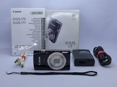 Canon PowerShot ELPH 180 / IXUS 177 /20MP / 8X Optical Zoom / CCD Digital Camera - Image 1 of 4