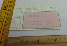 Long Beach Ice Dogs 3/25/1998 ticket v Michigan K-Wings hockey ORIGINAL