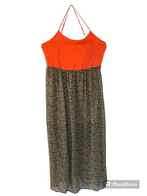 Encantador Charlie Maxi Vestido Talla Grande Ajustable Correas Espagueti Colorido Foto 1 de 4