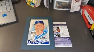 Don Drysdale Los Angeles Dodgers Signed Perez Steele Postcard JSA Matted - Picture 1 of 4