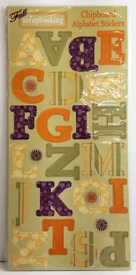 Chipboard Block Alphabet Capital Letters & Numbers Stickers Crafts Scrapbooking - Image 1 of 4