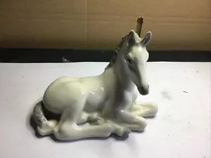 USSR Lomonosov Vintage Porcelain Figurine Of Horse 1980 s 4 1/2" High 5 3/4" Lon - Foto 1 di 7