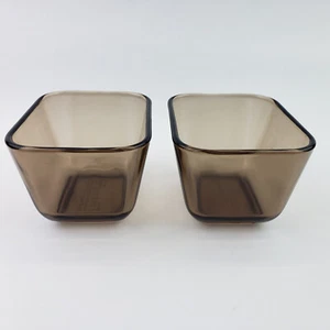 Set of 2 Smoke Brown Pyrex #501 B Rectangle Dish 1.5 Cup Size Oven Safe USA MADE - Picture 1 of 5