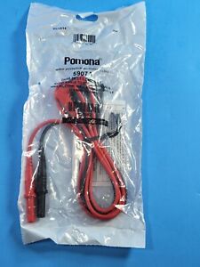 Pomona 5907A 48" inch Multimeter Dmm Test Lead Right Angle & Straight Plug