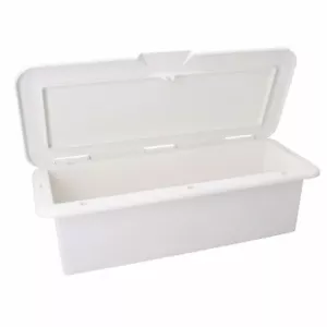 Cubierta de plástico con bisagras caja de almacenamiento armario escotilla 43 cm x 18 cm barco autocaravana - Imagen 1 de 3