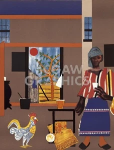 Morning of the Rooster 1980, Romare Bearden, Wall Art Print Poster 14 x 11" 2732 - Picture 1 of 1