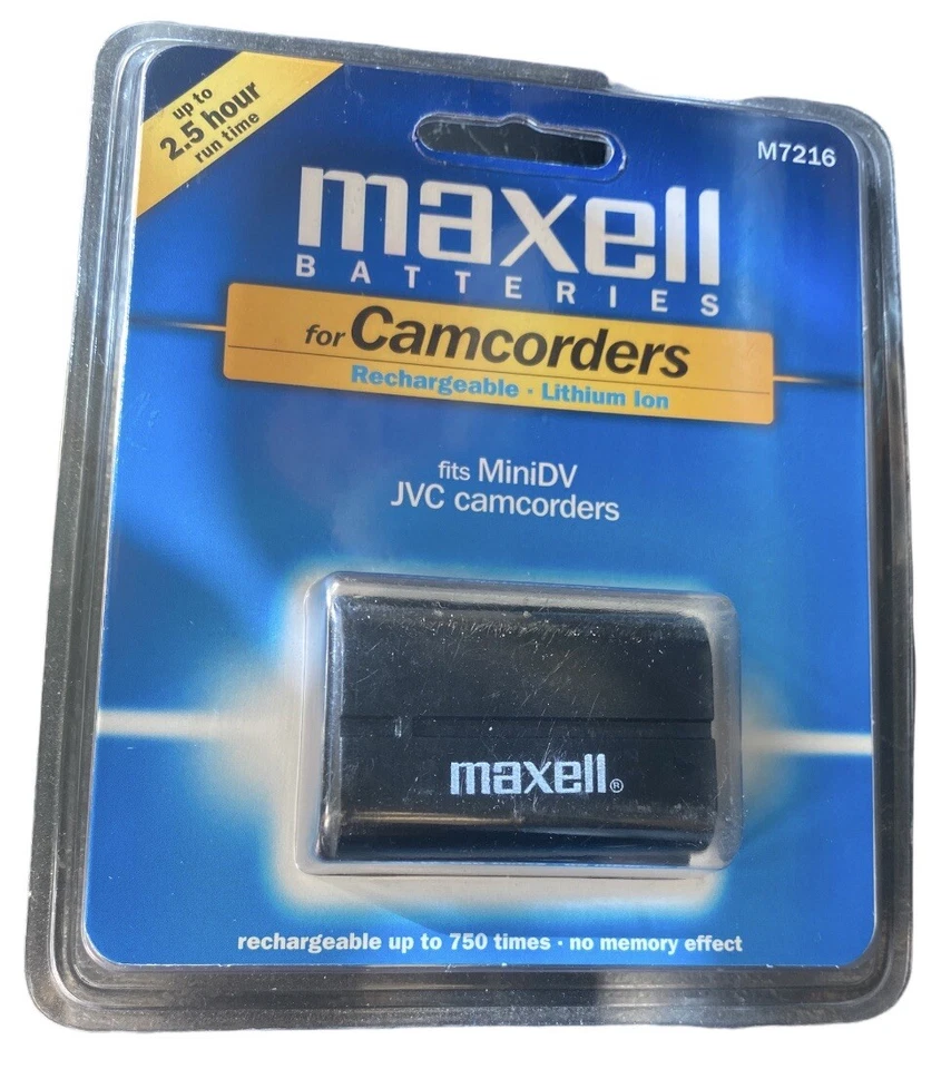 Batería recargable Maxell M7216 7,4 V 1700 mAh para mini videocámara JVC nueva Foto 1 de 2