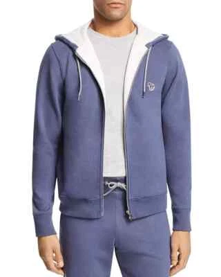 $150 Paul Smith Hombres Cebra Insignia Logo Ajuste Regular Cremallera Completa Sudadera con Capucha Azul L Foto 1 de 3