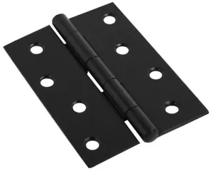 Butt Door Hinges Black 75mm 3" or 100mm 4" Pairs of Door Hinges - Picture 1 of 1