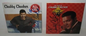 CHUBBY CHECKER SIGNED ALL THE BEST CD THE TWIST AUTOGRAPH ROCK HITS 2 ITEMS   - Picture 1 of 4