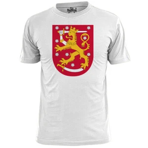 Camiseta escudo de armas de Finlandia emblema bandera para hombre - Imagen 1 de 2